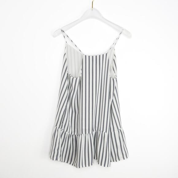 Francesca's Jasmine & Juliana White And Blue Stripped Tank Top - Picture 3 of 5